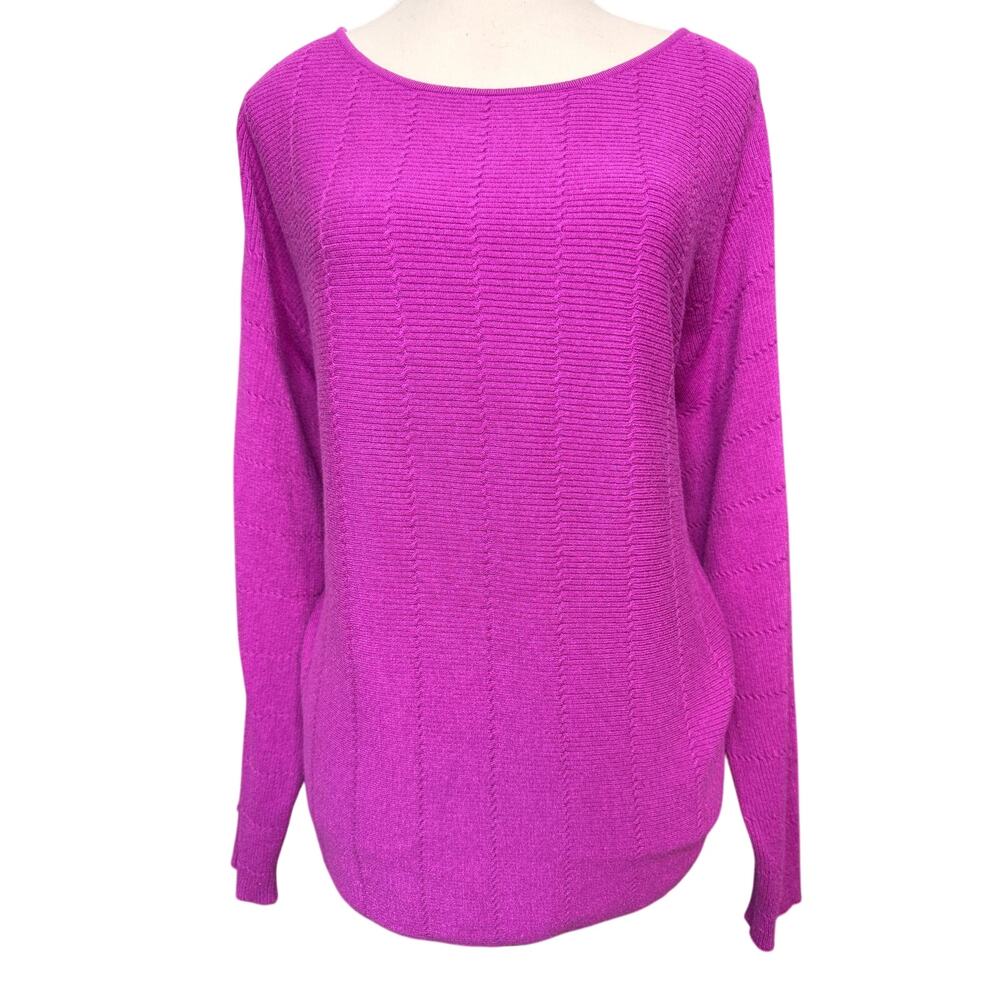 Cyrus Sweater Womens Large Purple Long Sleeve Pullover Cozy Cottage Comfortable - Picture 2 of 7